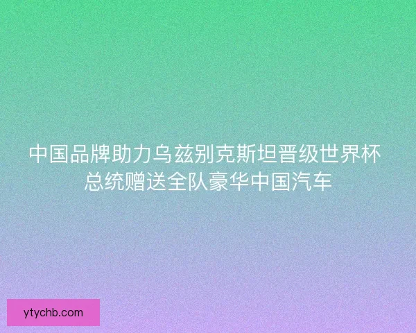 中国品牌助力乌兹别克斯坦晋级世界杯 总统赠送全队豪华中国汽车